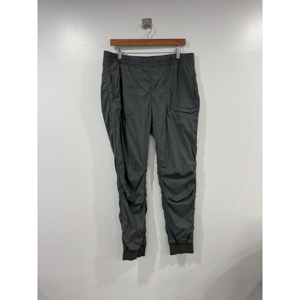 Relwen Windzip Jogger Pants Men Size Medium Charcoal Grey Athletic Nylon Spandex